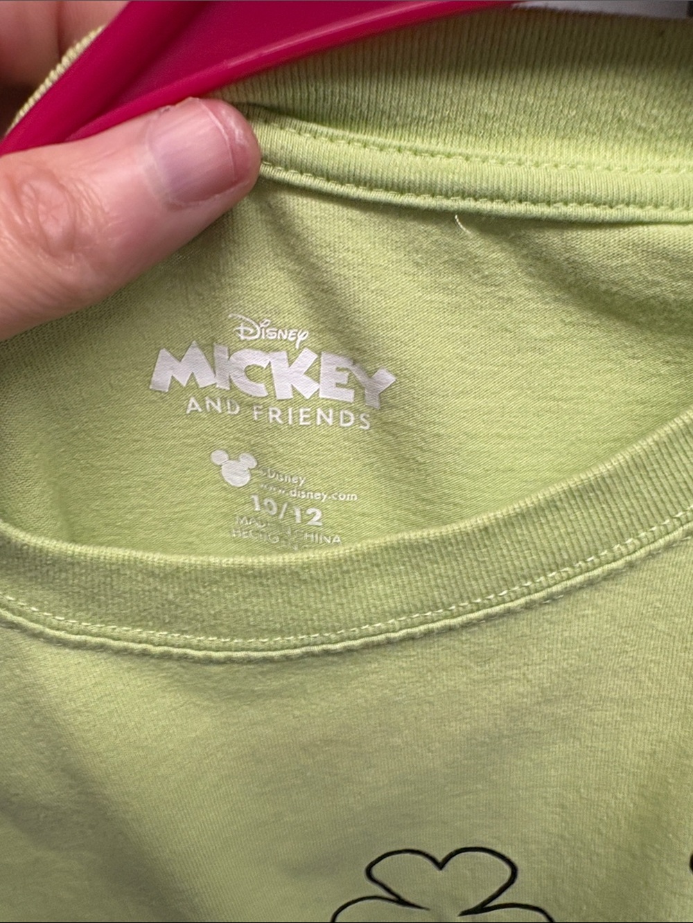 Disney Lime Green Mickey & Friends Short Sleeve Tee